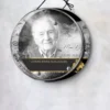 Plaque funéraire médaillon rond agriculteur suspendue par cordelette, kit de fixation inclus, 1er sous-décor