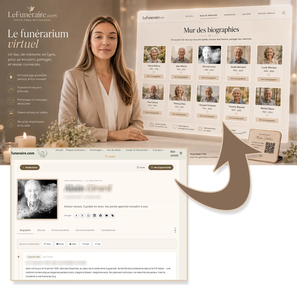 Funerarium virtuel — service complémentaire Artisan