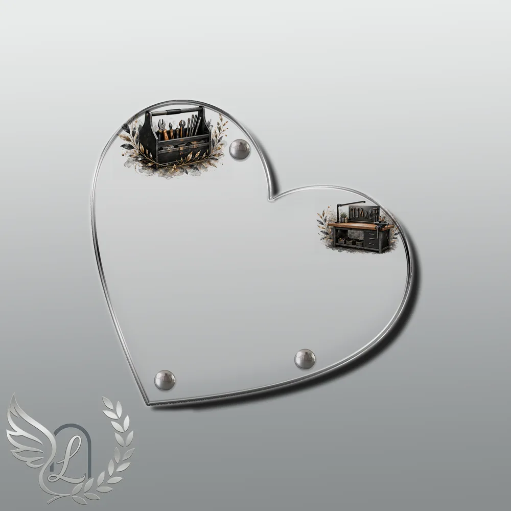 Plaque Cœur Artisan nue motif 01