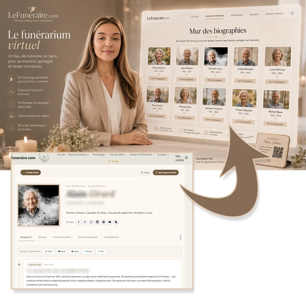 Funerarium virtuel — service complémentaire Artisan