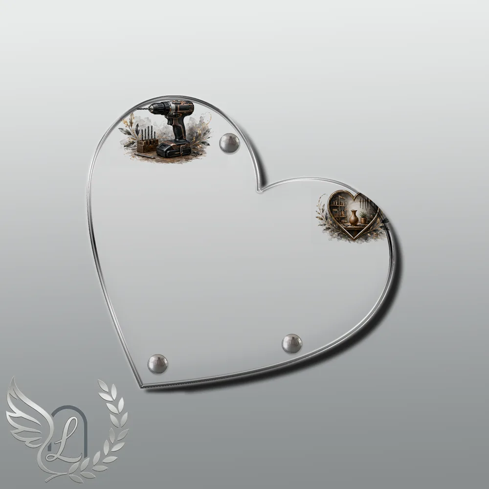 Plaque Cœur Artisan nue motif 02