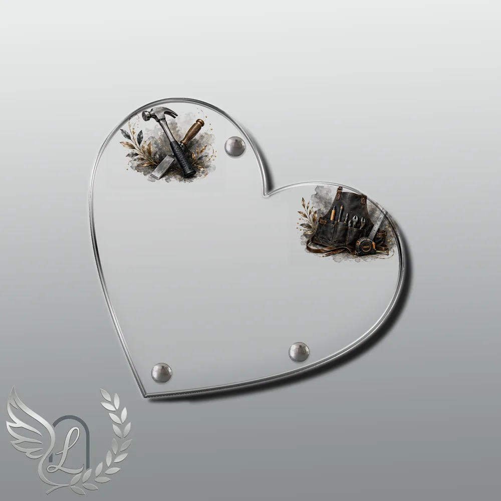Plaque Cœur Artisan nue motif 03