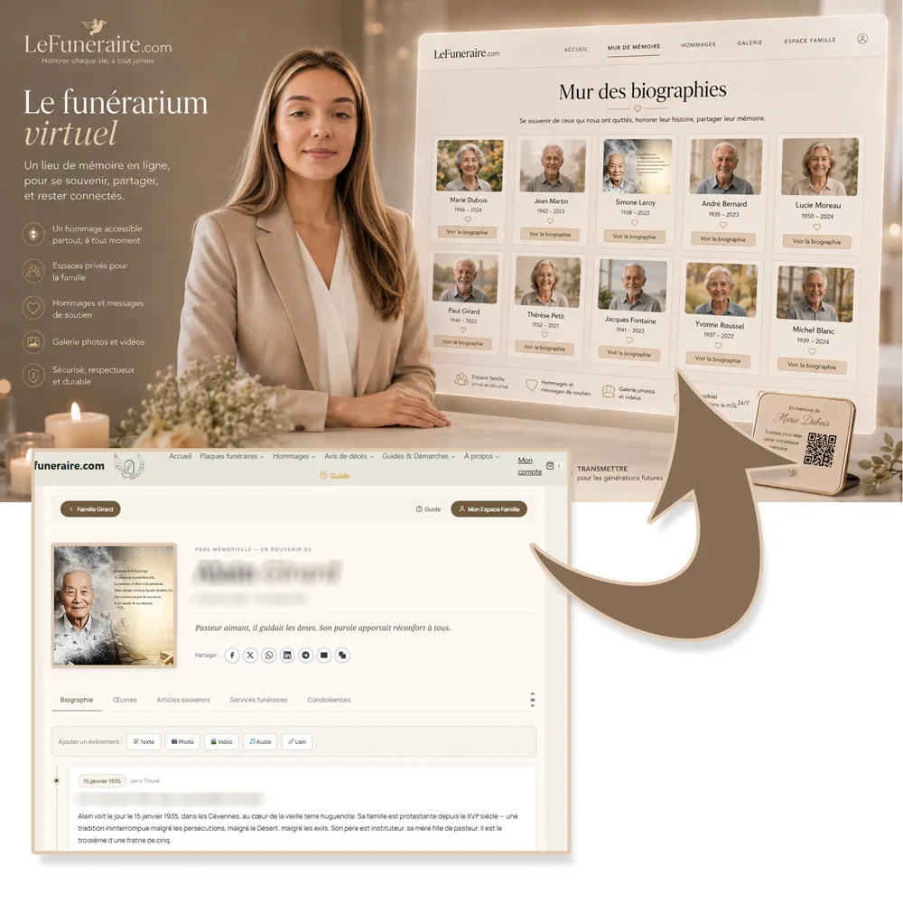Funerarium virtuel — service complémentaire Artisan