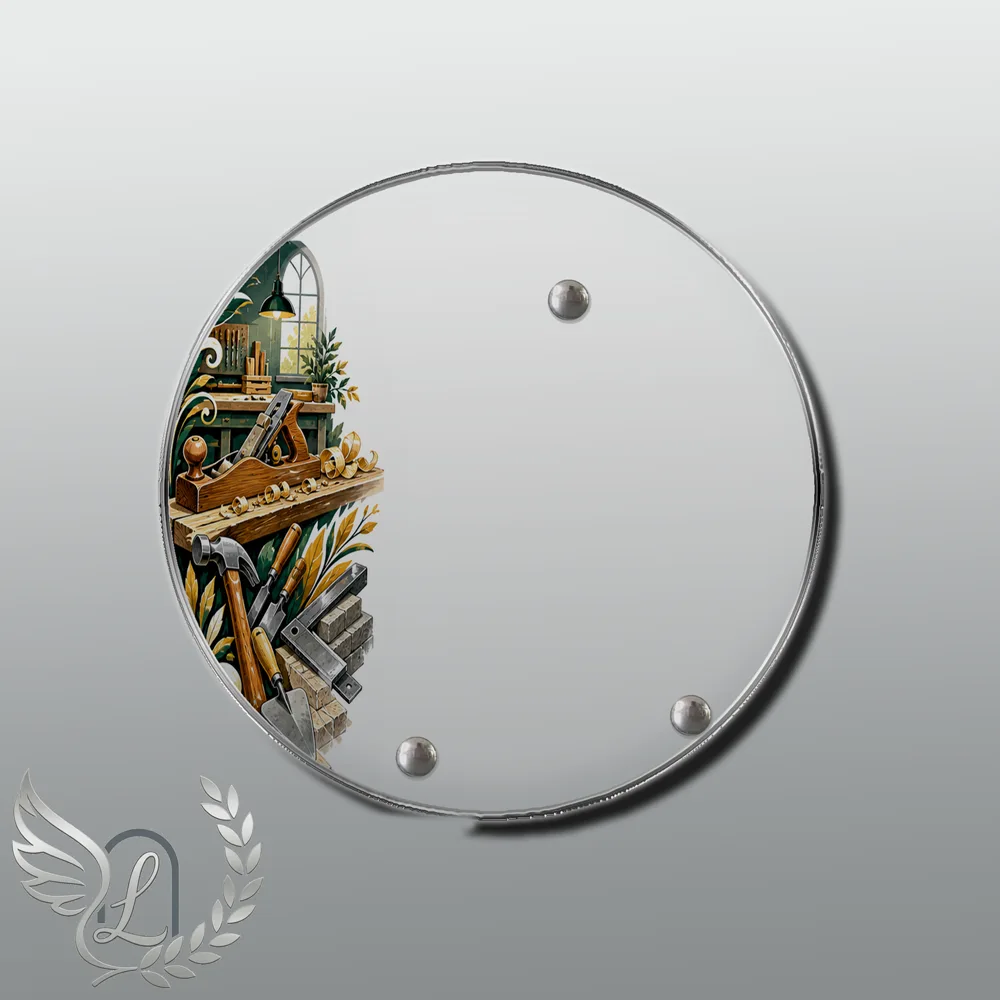Plaque Circulaire Artisan nue motif 01