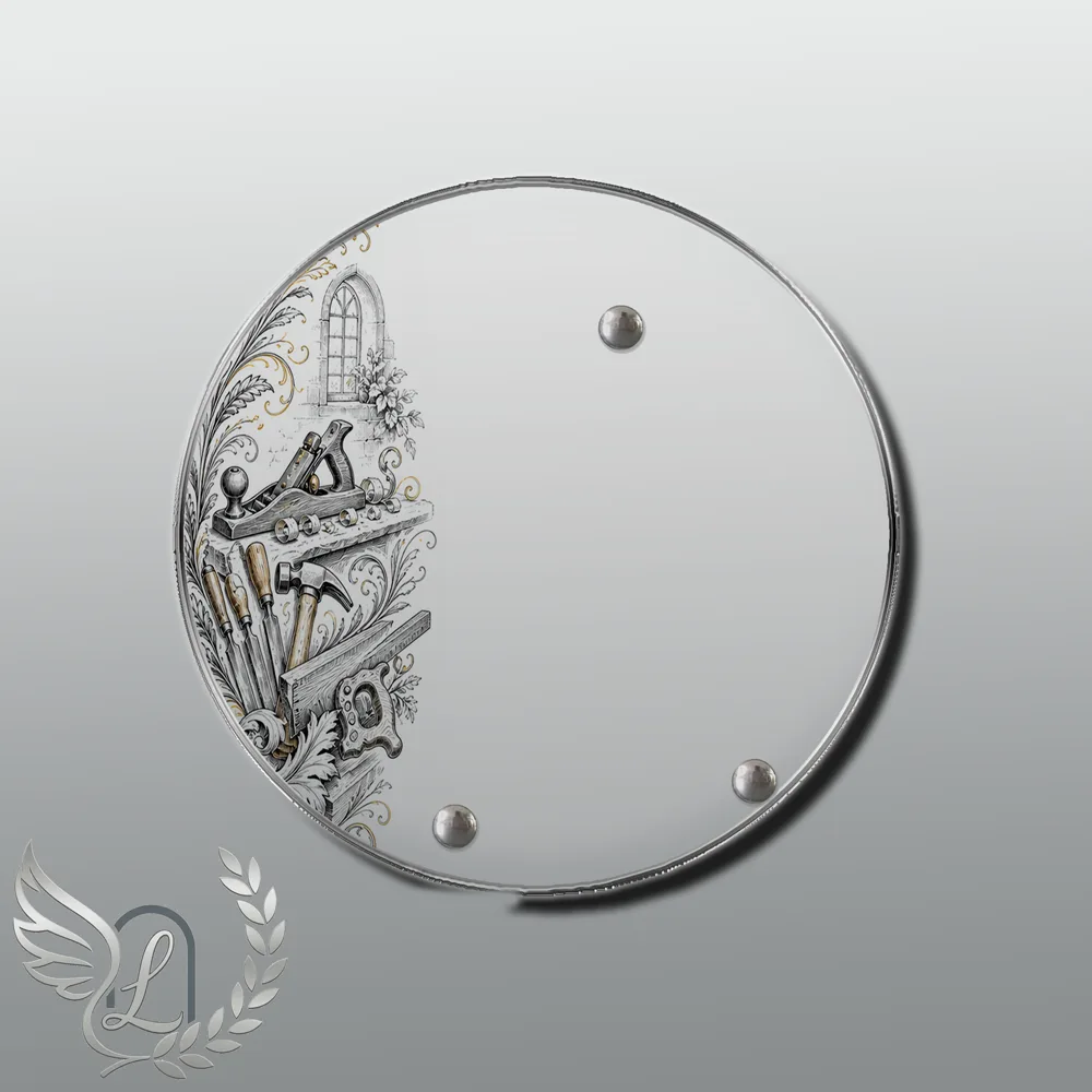 Plaque Circulaire Artisan nue motif 03