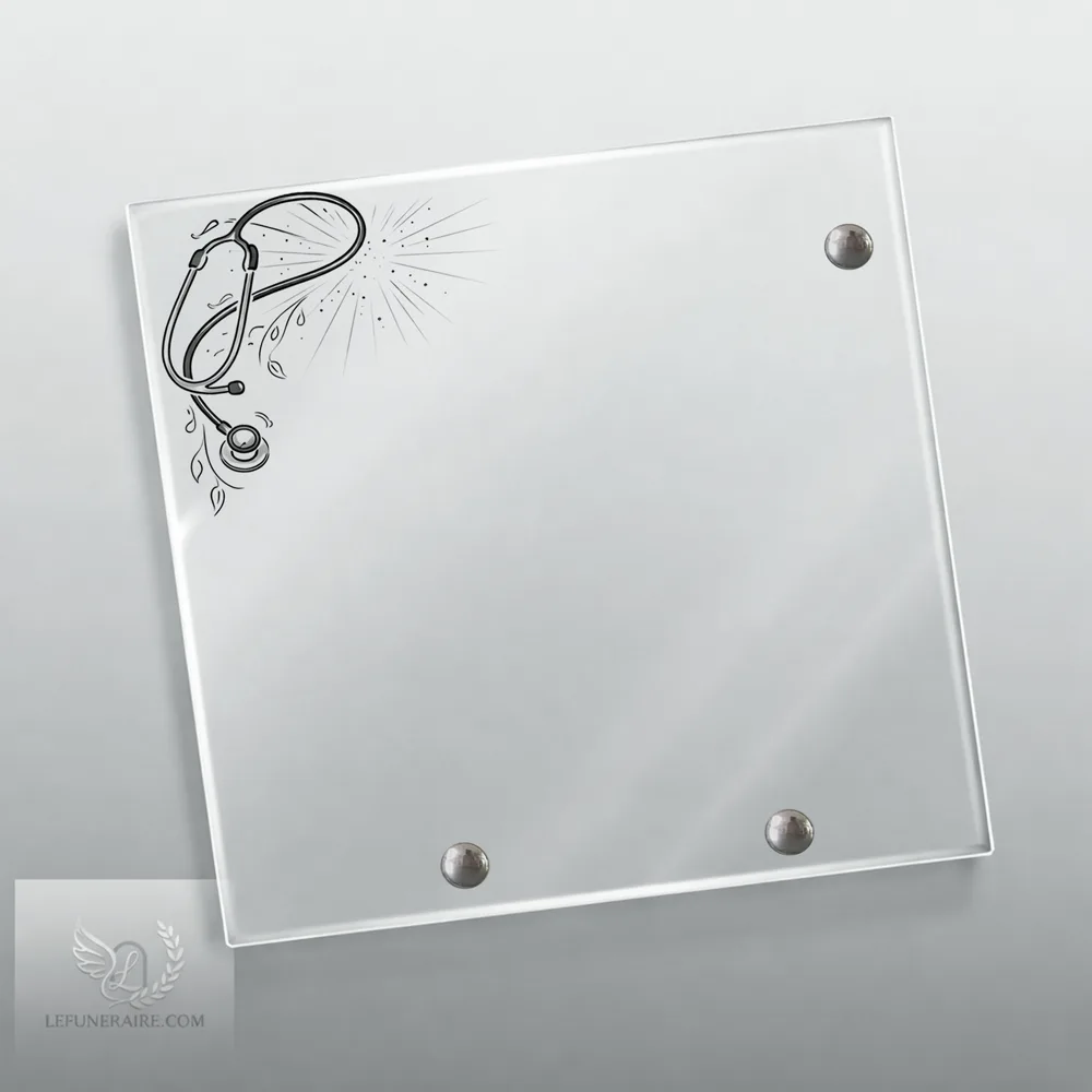 Plaque Carré Soignant nue motif 03
