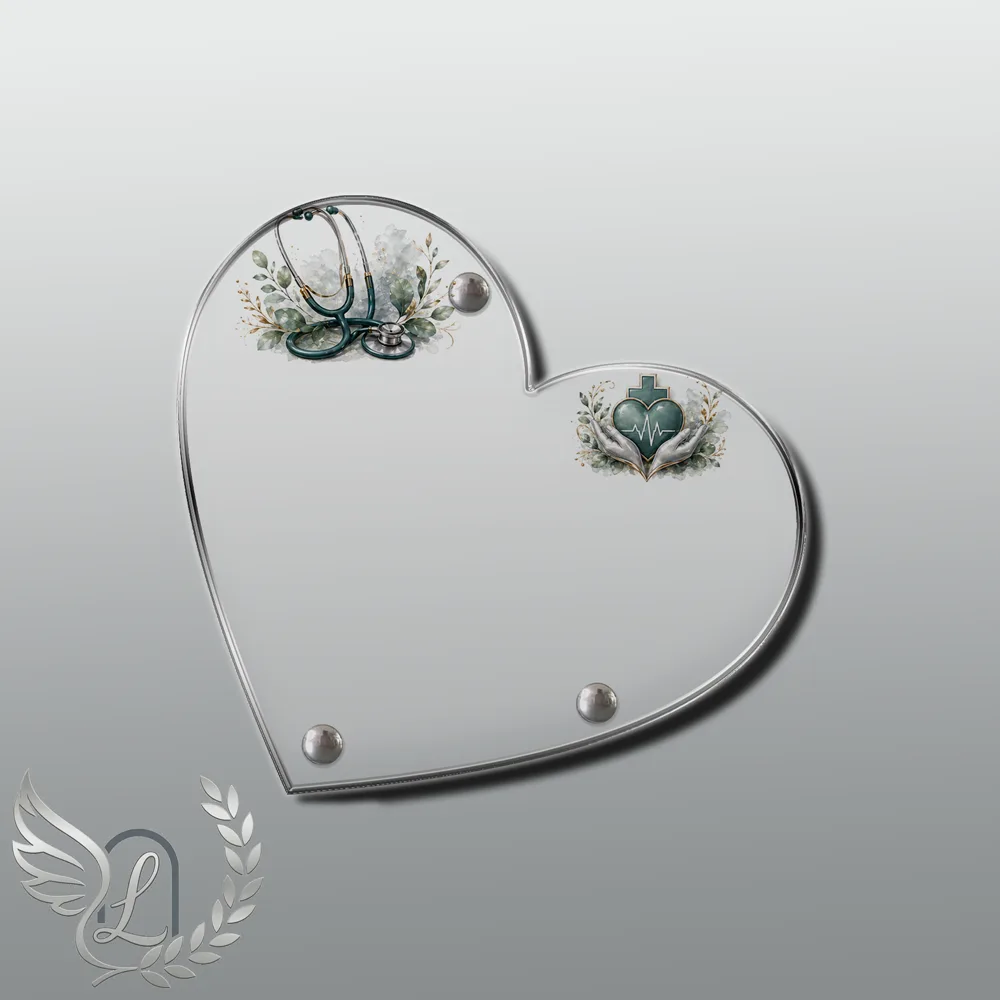 Plaque Cœur Soignant nue motif 01