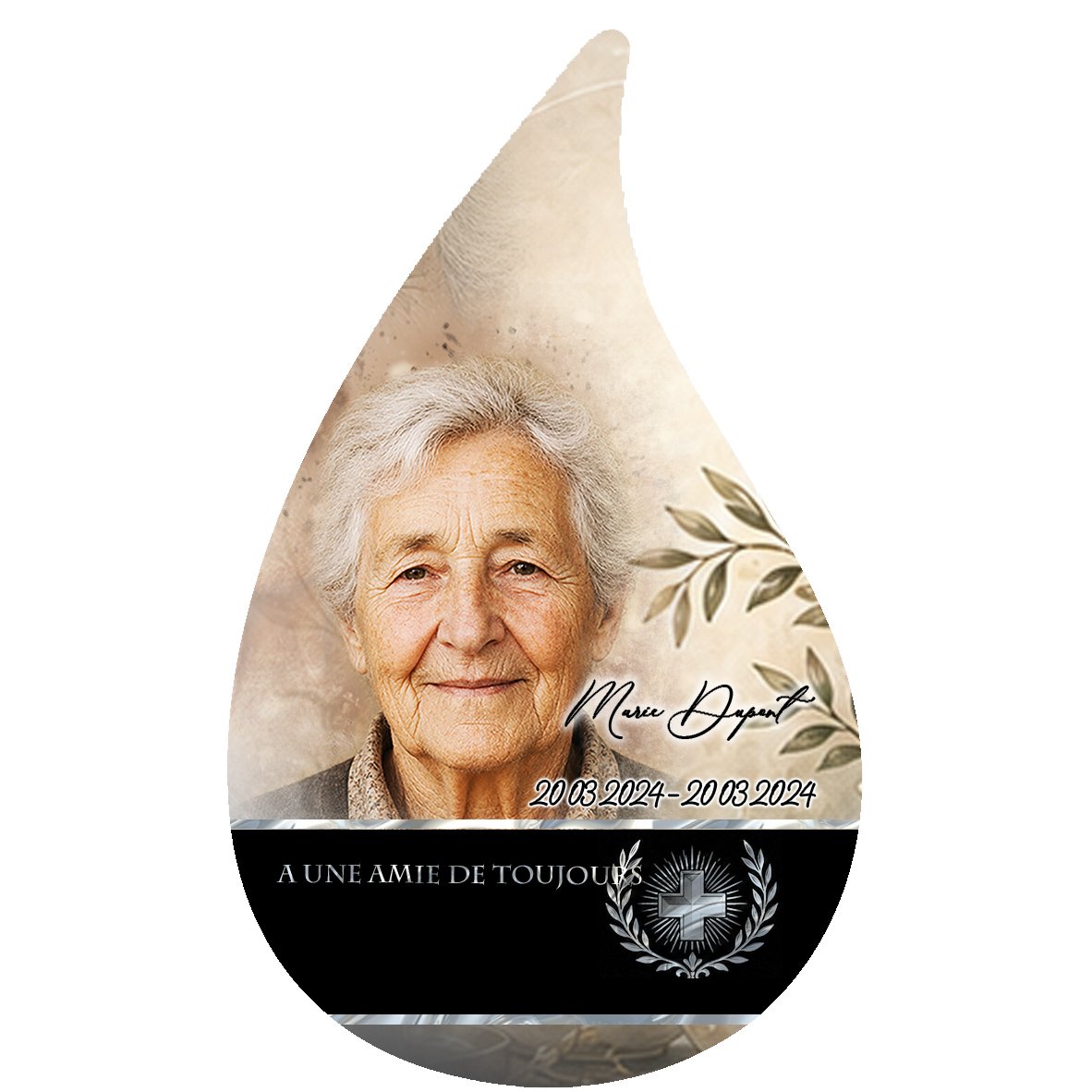 Plaque Flamme Soignant effet Pastel, ambiance complète portrait + fond