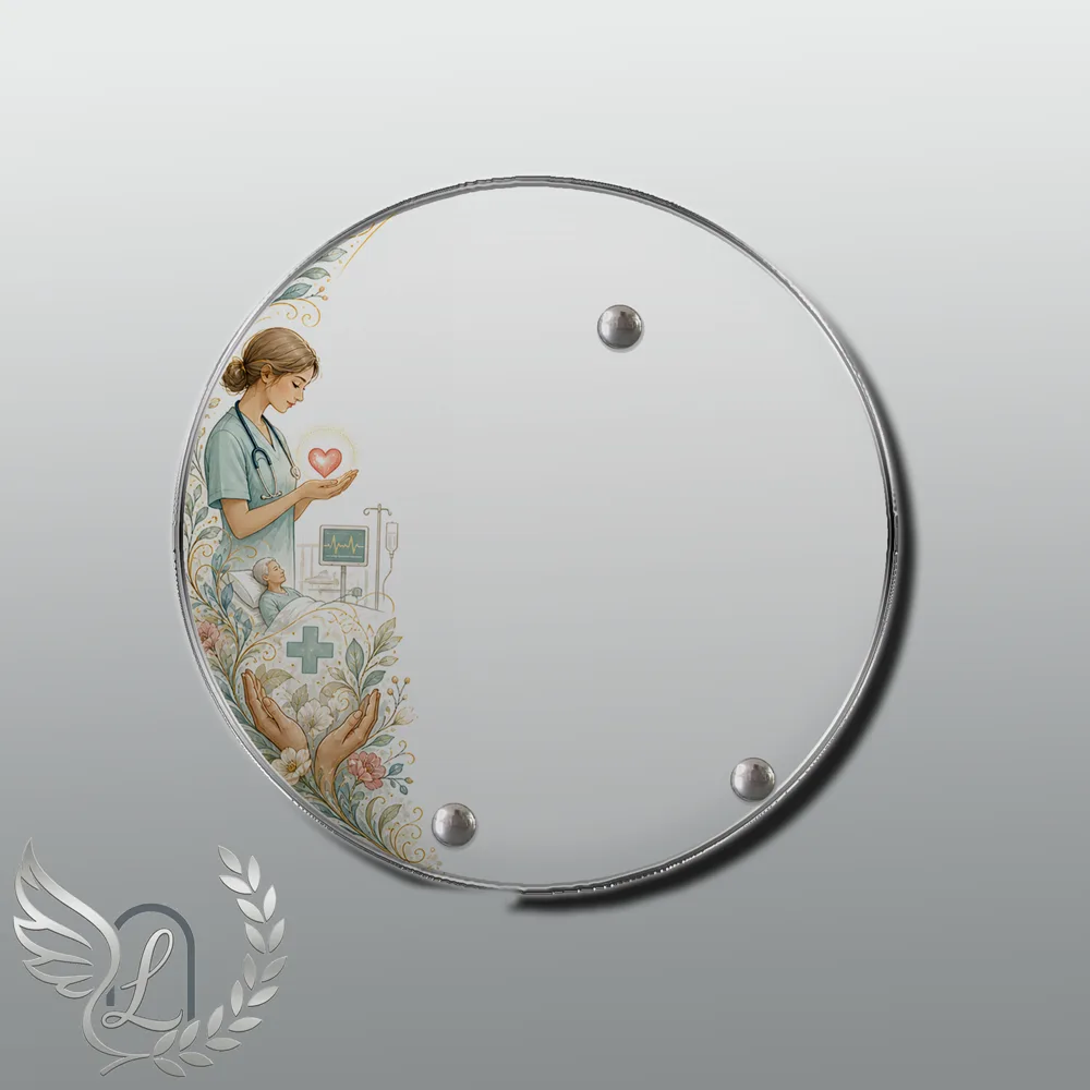 Plaque Circulaire Soignant nue motif 02