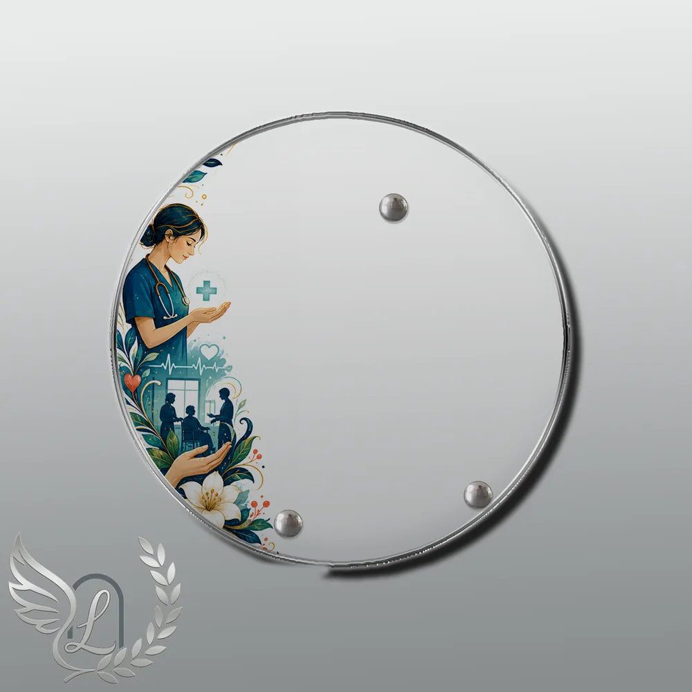 Plaque Circulaire Soignant nue motif 03