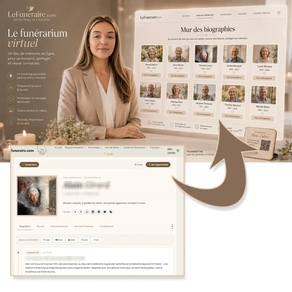 Funerarium virtuel — service complémentaire Enseignant