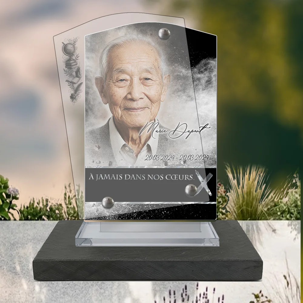 Plaque Stèle Enseignant à poser sur socle ardoise du Brésil