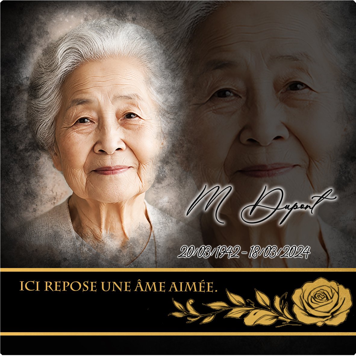 Plaque Carré Fleurs effet Crayon, ambiance complète portrait + fond