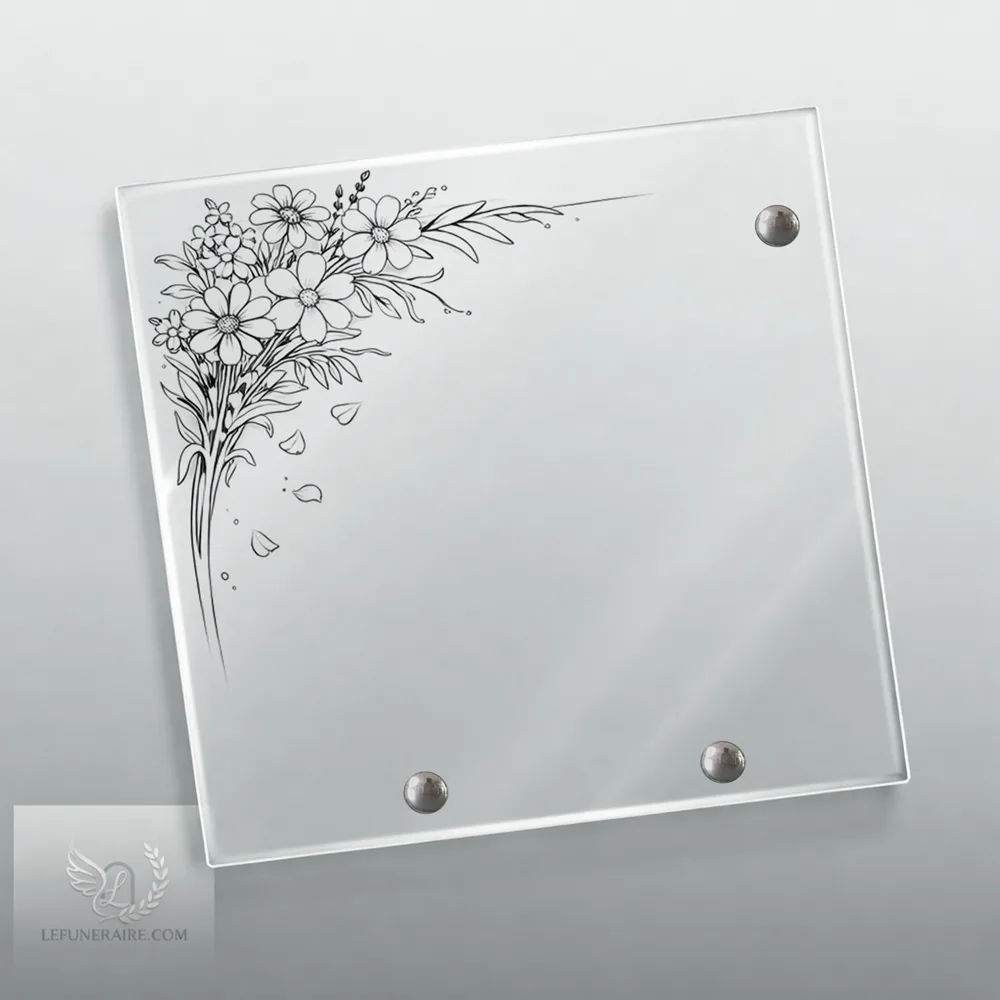 Plaque Carré Fleurs nue motif 01