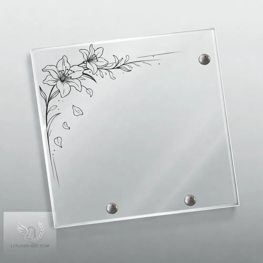Plaque Carré Fleurs nue motif 02