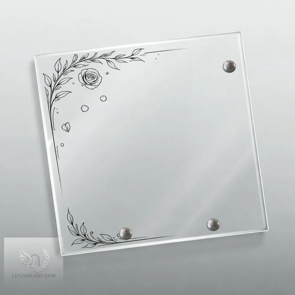 Plaque Carré Fleurs nue motif 03