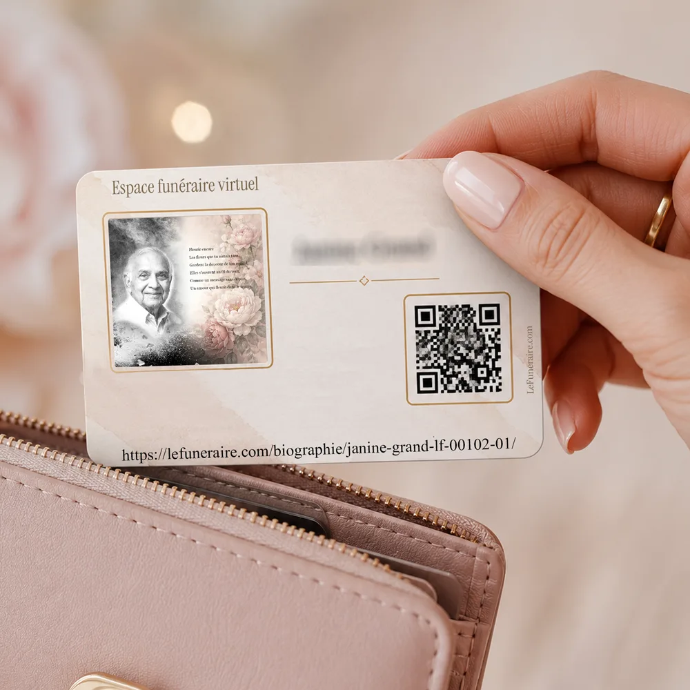 Carte souvenir QR — service complémentaire Fleurs