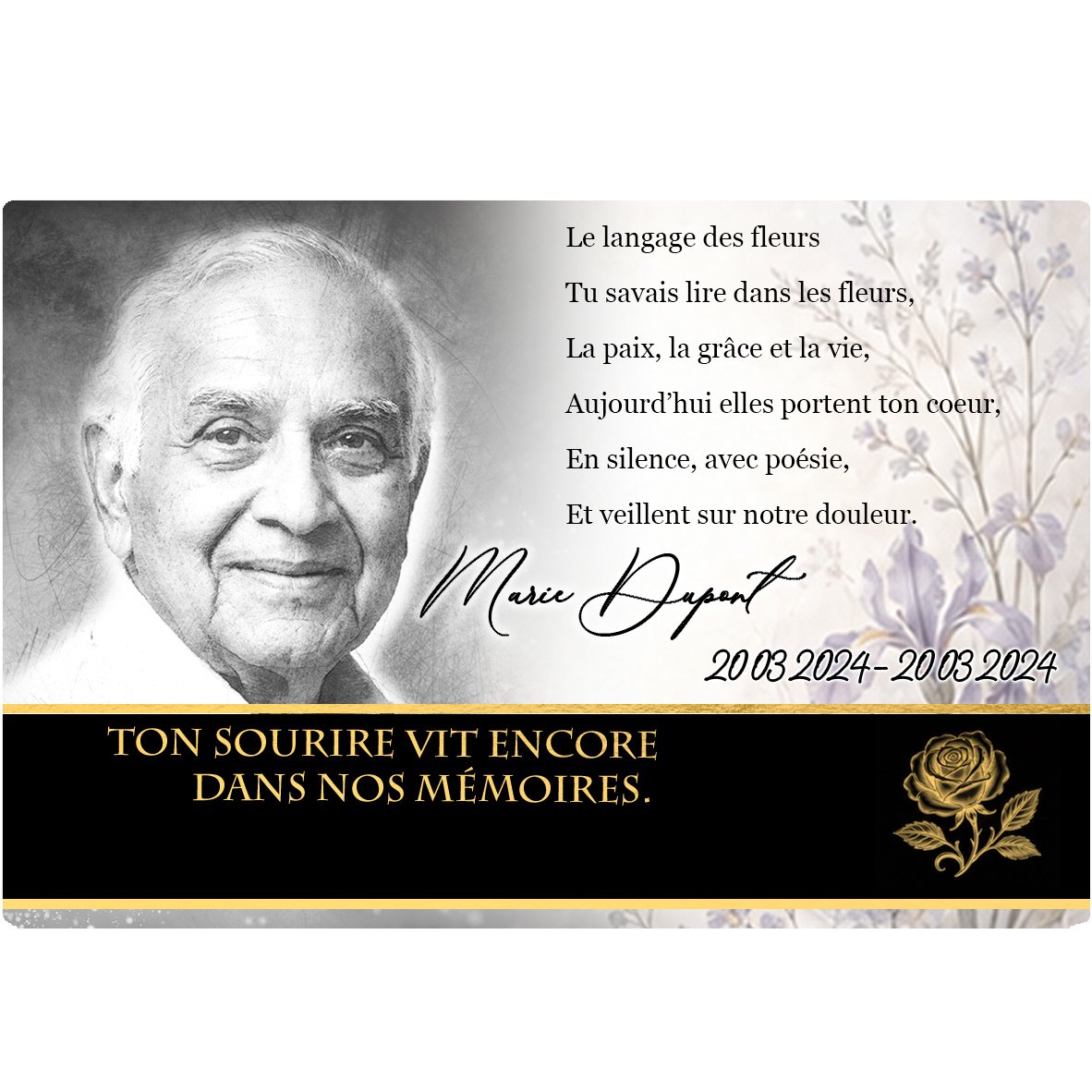Plaque Panoramique Fleurs effet Pastel, ambiance complète portrait + fond