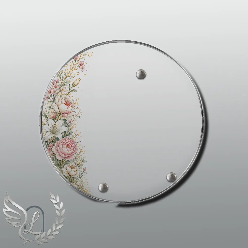Plaque Circulaire Fleurs nue motif 02