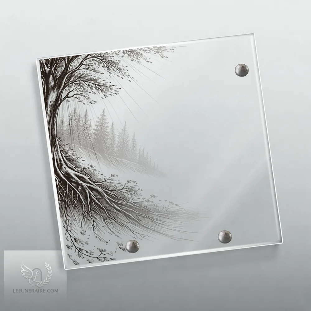 Plaque Carré Arbres nue motif 01