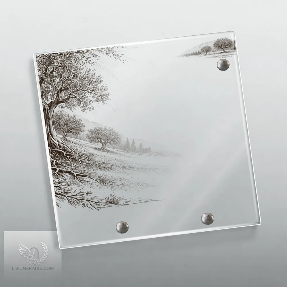Plaque Carré Arbres nue motif 02