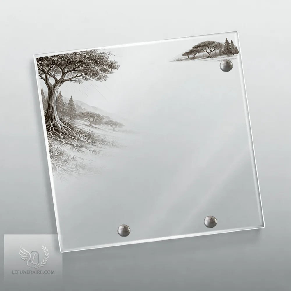 Plaque Carré Arbres nue motif 03