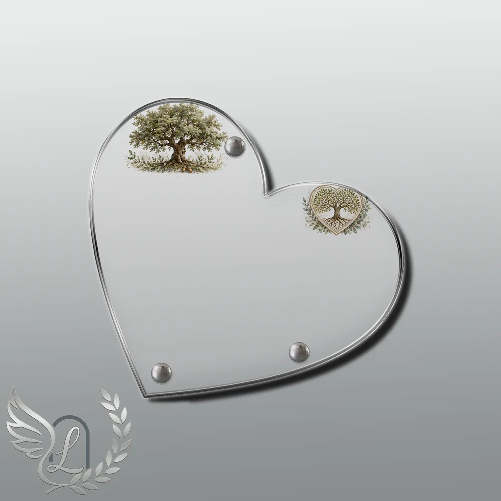 Plaque Cœur Arbres nue motif 01