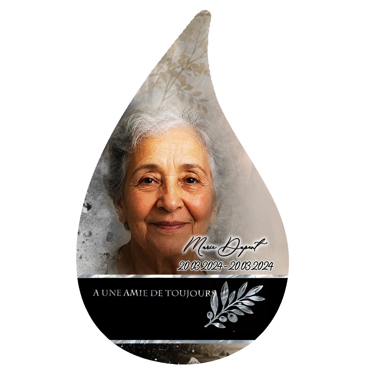 Plaque Flamme Arbres effet Éclat, ambiance complète portrait + fond