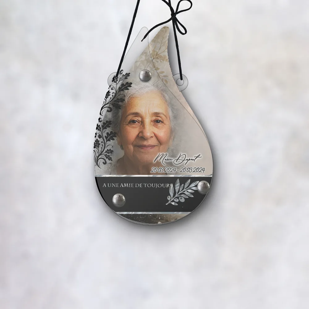 Plaque Flamme Arbres suspendue par cordelette