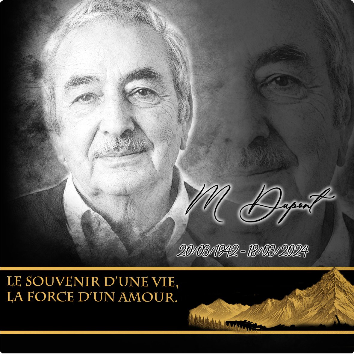 Plaque Carré Montagne effet Crayon, ambiance complète portrait + fond