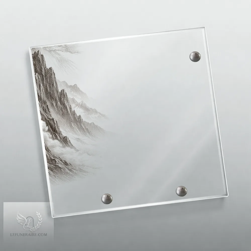 Plaque Carré Montagne nue motif 01
