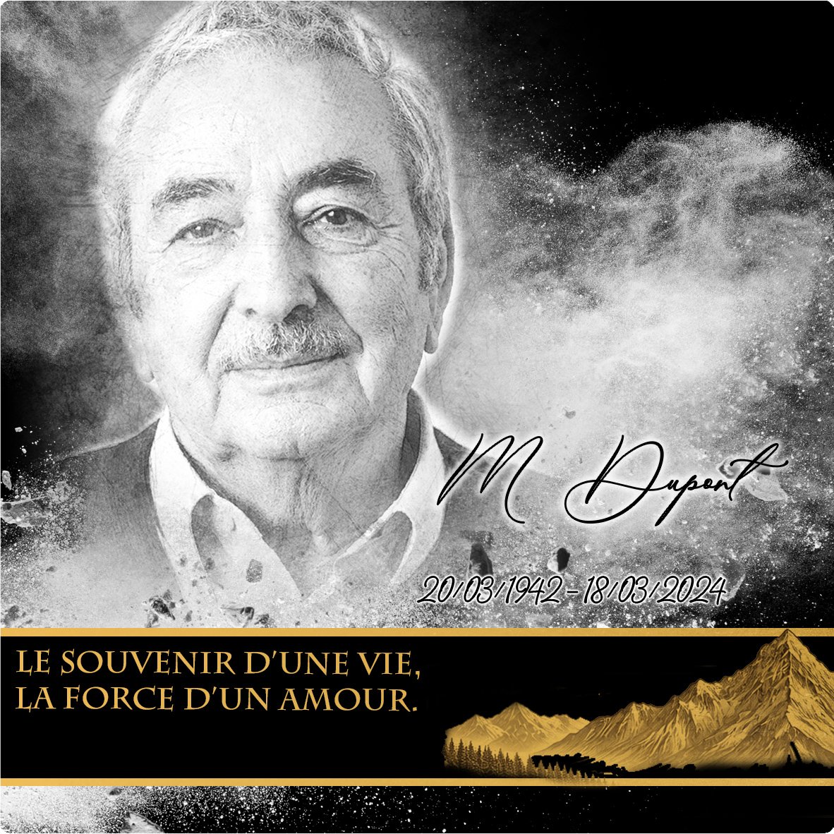 Plaque Carré Montagne effet Éclat, ambiance complète portrait + fond