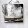 Plaque funéraire carré montagne suspendue par cordelette, kit de fixation inclus, 1er sous-décor