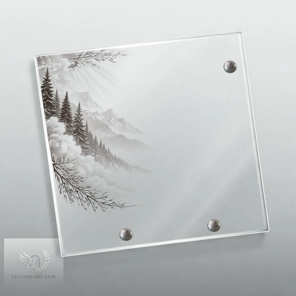 Plaque Carré Montagne nue motif 02
