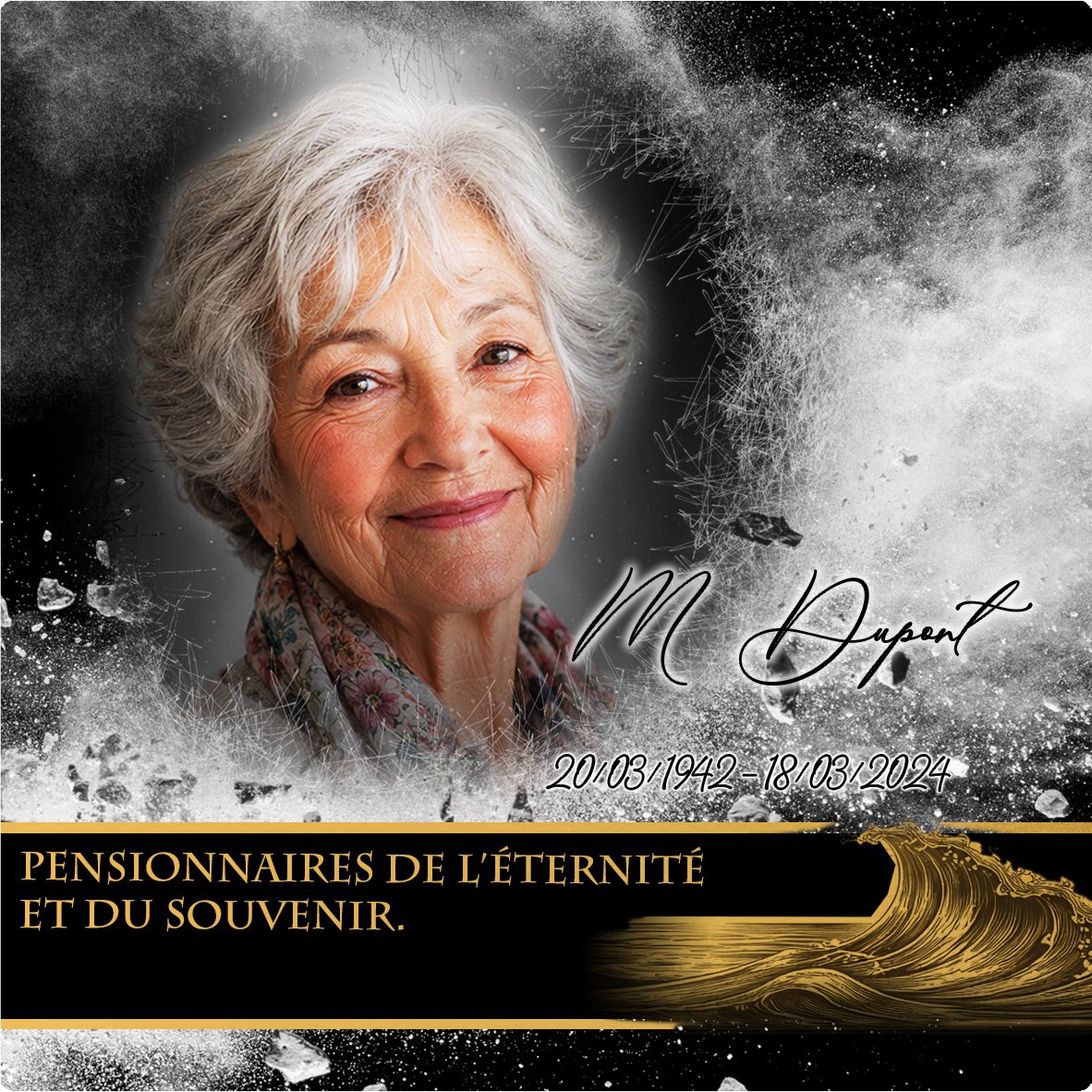 Plaque Carré Mer effet Éclat, ambiance complète portrait + fond