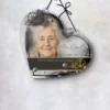 Plaque funéraire cœur mer suspendue par cordelette, kit de fixation inclus, 1er sous-décor