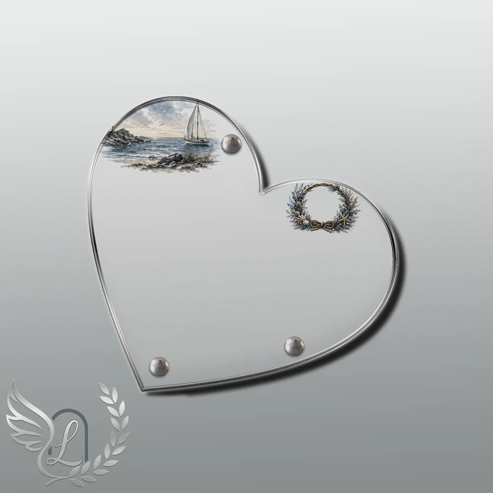 Plaque Cœur Mer nue motif 03