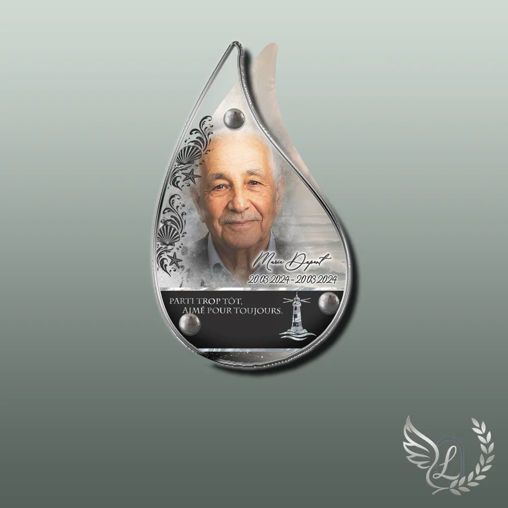Plaque funéraire Mer forme Flamme