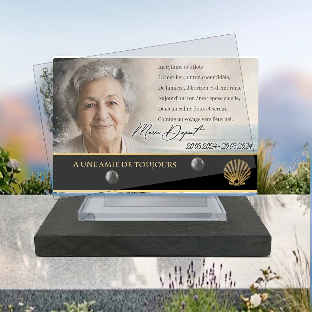 Plaque Panoramique Mer à poser sur socle ardoise du Brésil