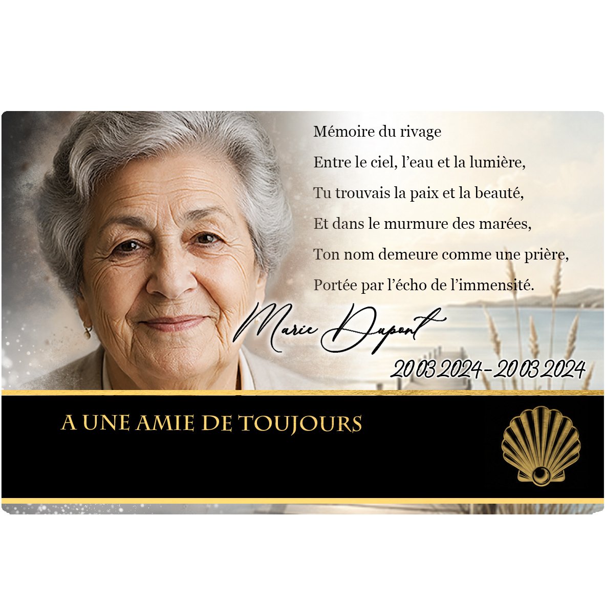 Plaque Panoramique Mer effet Pastel, ambiance complète portrait + fond