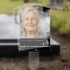 Plaque funéraire rectangle mer plantée par appendice plexiglas, sol meuble ou pot, 1er sous-décor