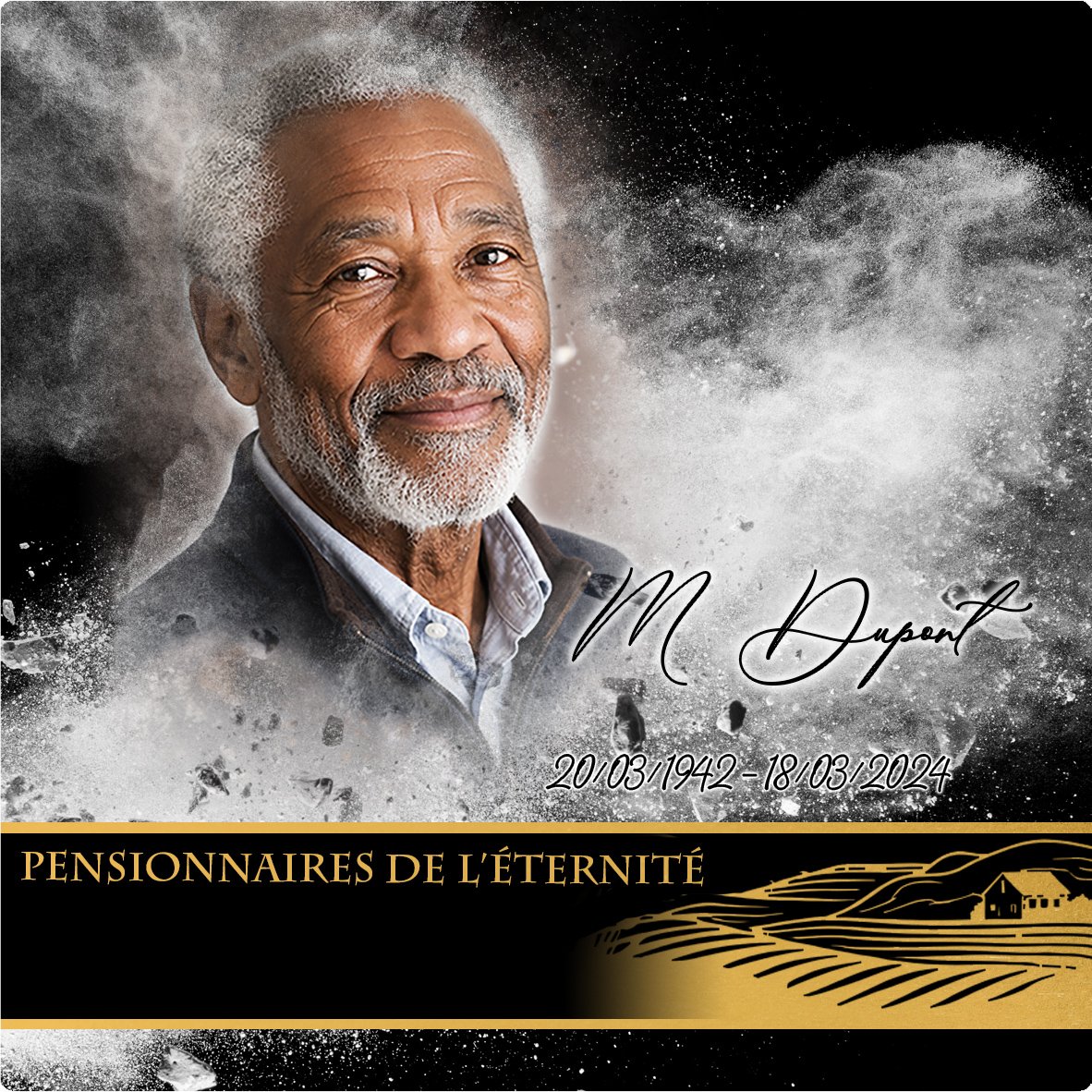 Plaque Carré Campagne effet Éclat, ambiance complète portrait + fond