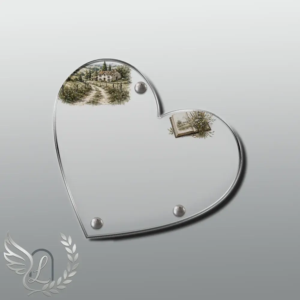 Plaque Cœur Campagne nue motif 01