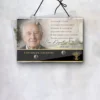 Plaque funéraire panoramique campagne suspendue par cordelette, kit de fixation inclus, 1er sous-décor