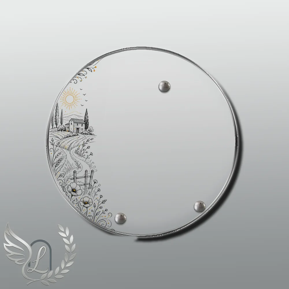Plaque Circulaire Campagne nue motif 01