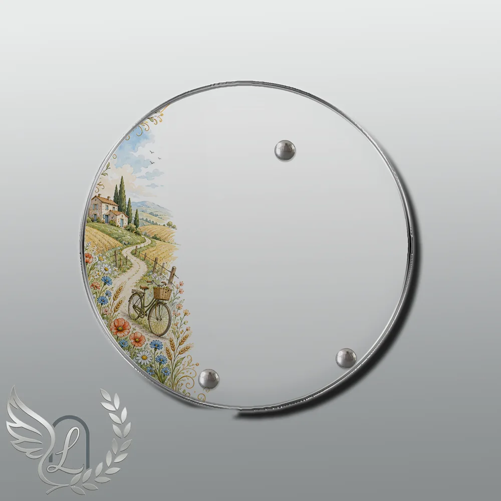 Plaque Circulaire Campagne nue motif 02