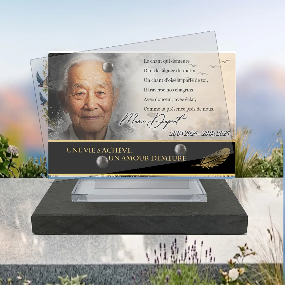 Plaque Panoramique Oiseaux à poser sur socle ardoise du Brésil