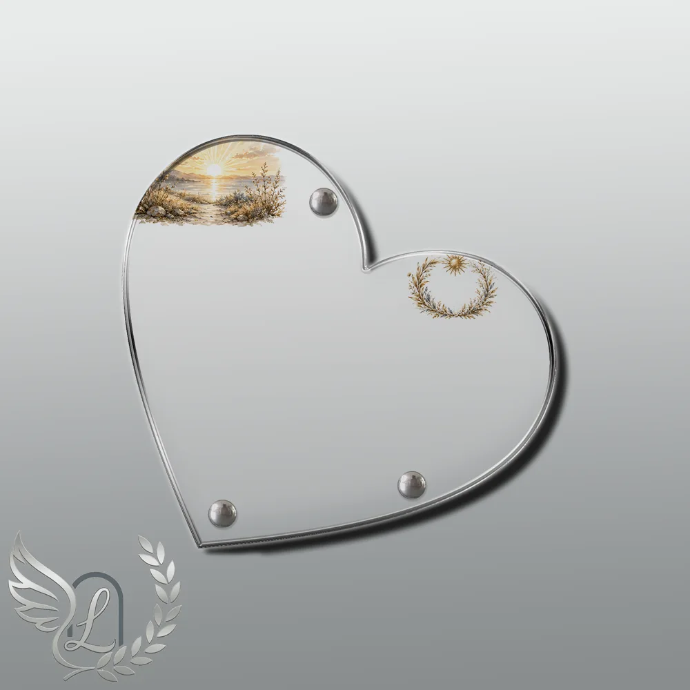Plaque Cœur Soleil nue motif 01