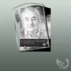 Plaque funéraire rectangle soleil collée sur pierre tombale, double-face professionnel inclus, 1er sous-décor du thème