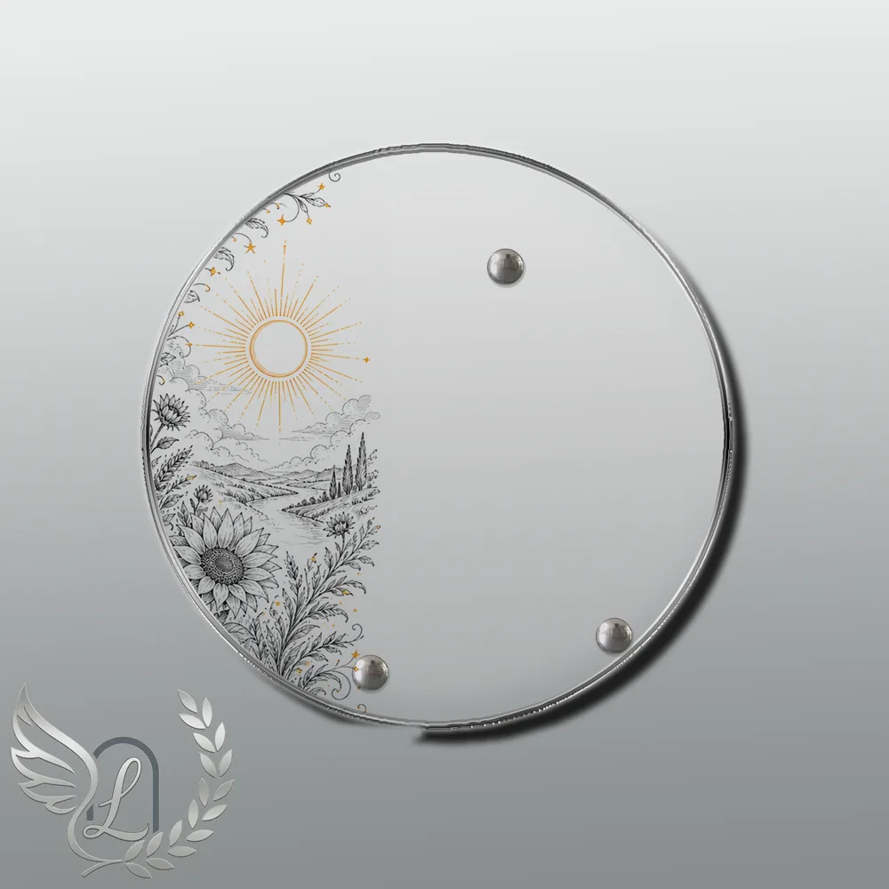 Plaque Circulaire Soleil nue motif 01